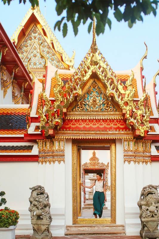 Wat Pho Temple Bangkok complex showing traditional Thai architecture and stupas