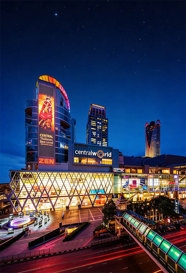 Central World Bangkok mega shopping mall exterior