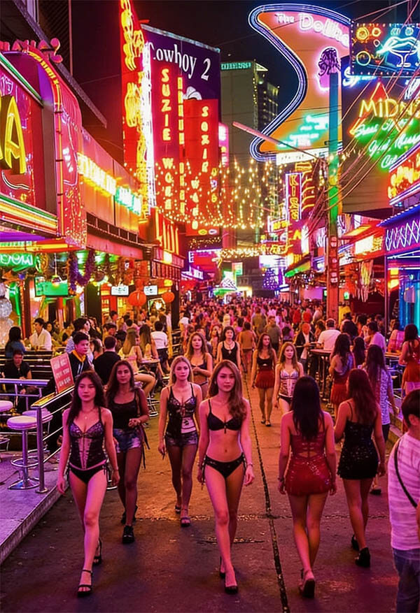 Soi Cowboy Bangkok neon lights entertainment street